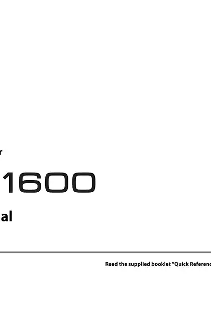 yamaha雅马哈YSP-1600 Owner’s Manual